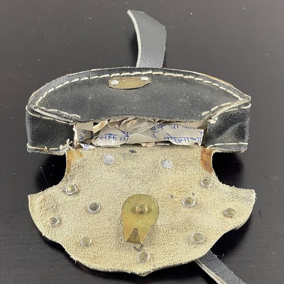 ANTIQUE Tibetan Fire Mecha Match Striker Leather Flint Pouch Purse RARE - Picture 12 of 16